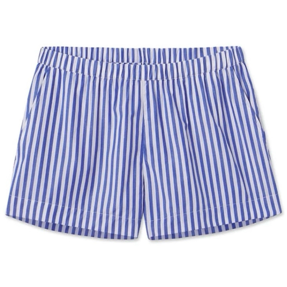 LAKE High-Waist Blue and White Striped Women’s Shorts